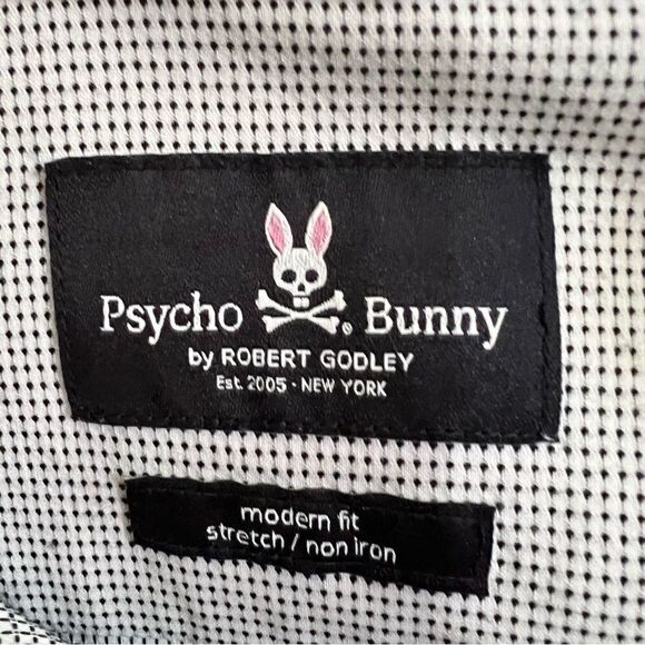 Psycho Bunny Modern Fit Printed Men’s Dress Shirt Size 15 32/33 - Picture 5 of 6